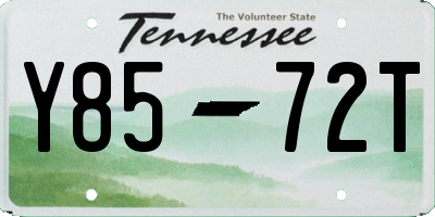 TN license plate Y8572T