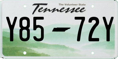 TN license plate Y8572Y