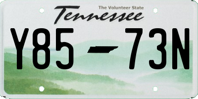 TN license plate Y8573N