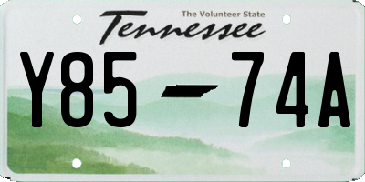 TN license plate Y8574A