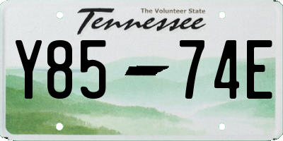 TN license plate Y8574E