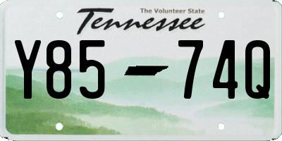 TN license plate Y8574Q