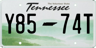 TN license plate Y8574T