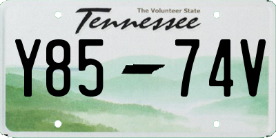 TN license plate Y8574V