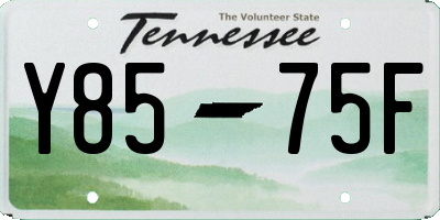 TN license plate Y8575F