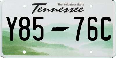 TN license plate Y8576C