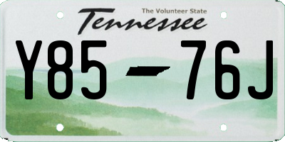 TN license plate Y8576J