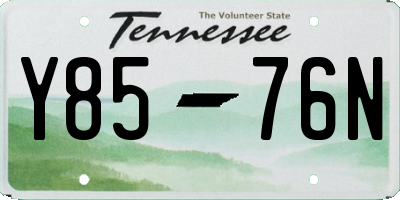 TN license plate Y8576N
