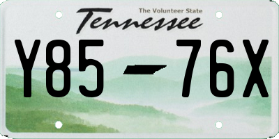 TN license plate Y8576X