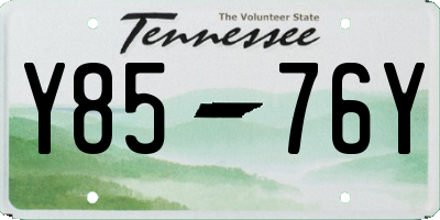 TN license plate Y8576Y