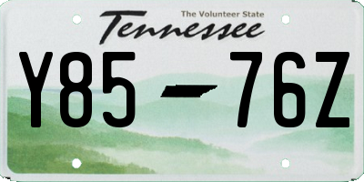 TN license plate Y8576Z