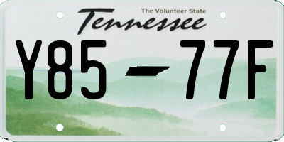 TN license plate Y8577F