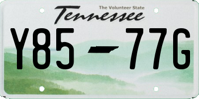 TN license plate Y8577G