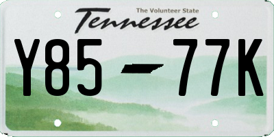TN license plate Y8577K
