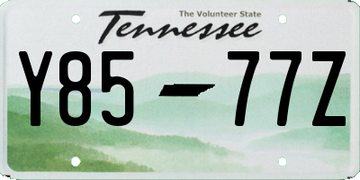 TN license plate Y8577Z
