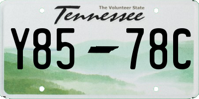 TN license plate Y8578C