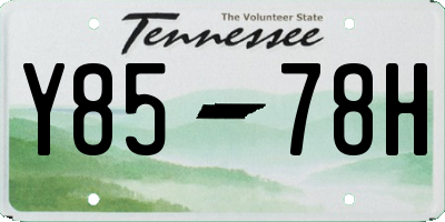 TN license plate Y8578H