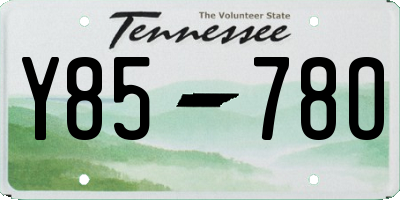 TN license plate Y8578O