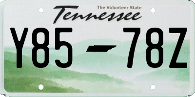 TN license plate Y8578Z
