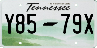 TN license plate Y8579X