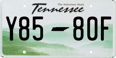 TN license plate Y8580F