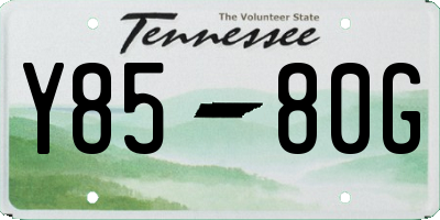 TN license plate Y8580G