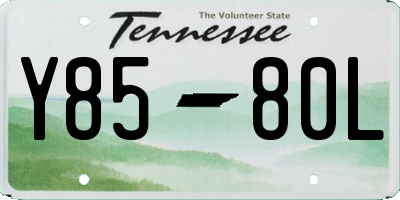 TN license plate Y8580L