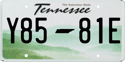 TN license plate Y8581E