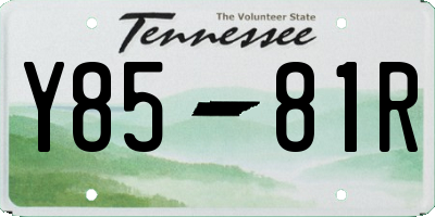TN license plate Y8581R
