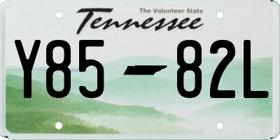 TN license plate Y8582L