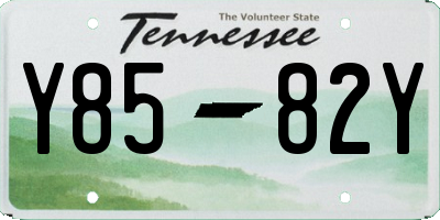 TN license plate Y8582Y