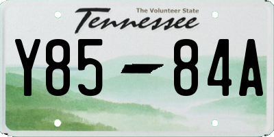 TN license plate Y8584A