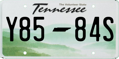 TN license plate Y8584S