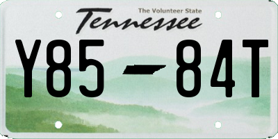 TN license plate Y8584T