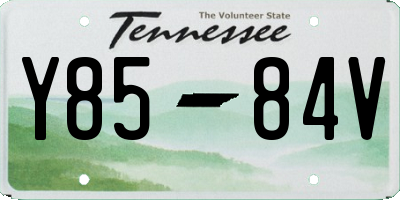 TN license plate Y8584V