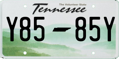 TN license plate Y8585Y