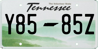 TN license plate Y8585Z