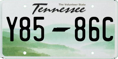 TN license plate Y8586C