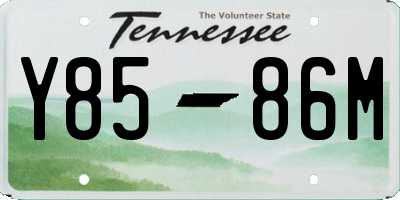 TN license plate Y8586M