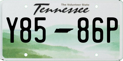 TN license plate Y8586P