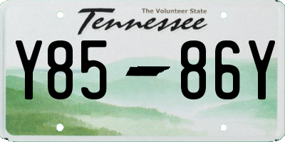 TN license plate Y8586Y