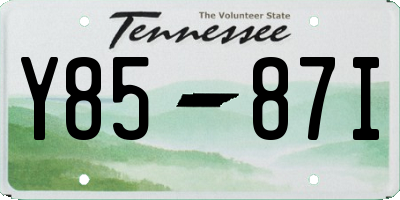 TN license plate Y8587I
