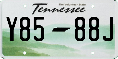 TN license plate Y8588J