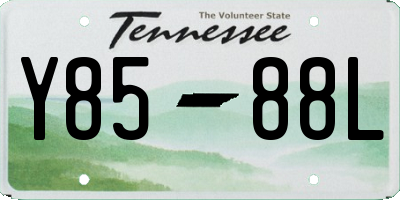 TN license plate Y8588L