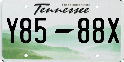 TN license plate Y8588X