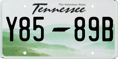 TN license plate Y8589B