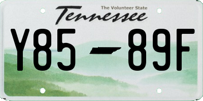 TN license plate Y8589F