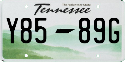 TN license plate Y8589G