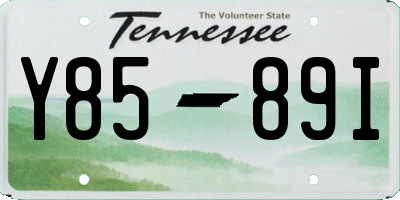 TN license plate Y8589I