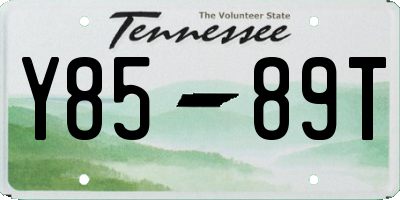TN license plate Y8589T